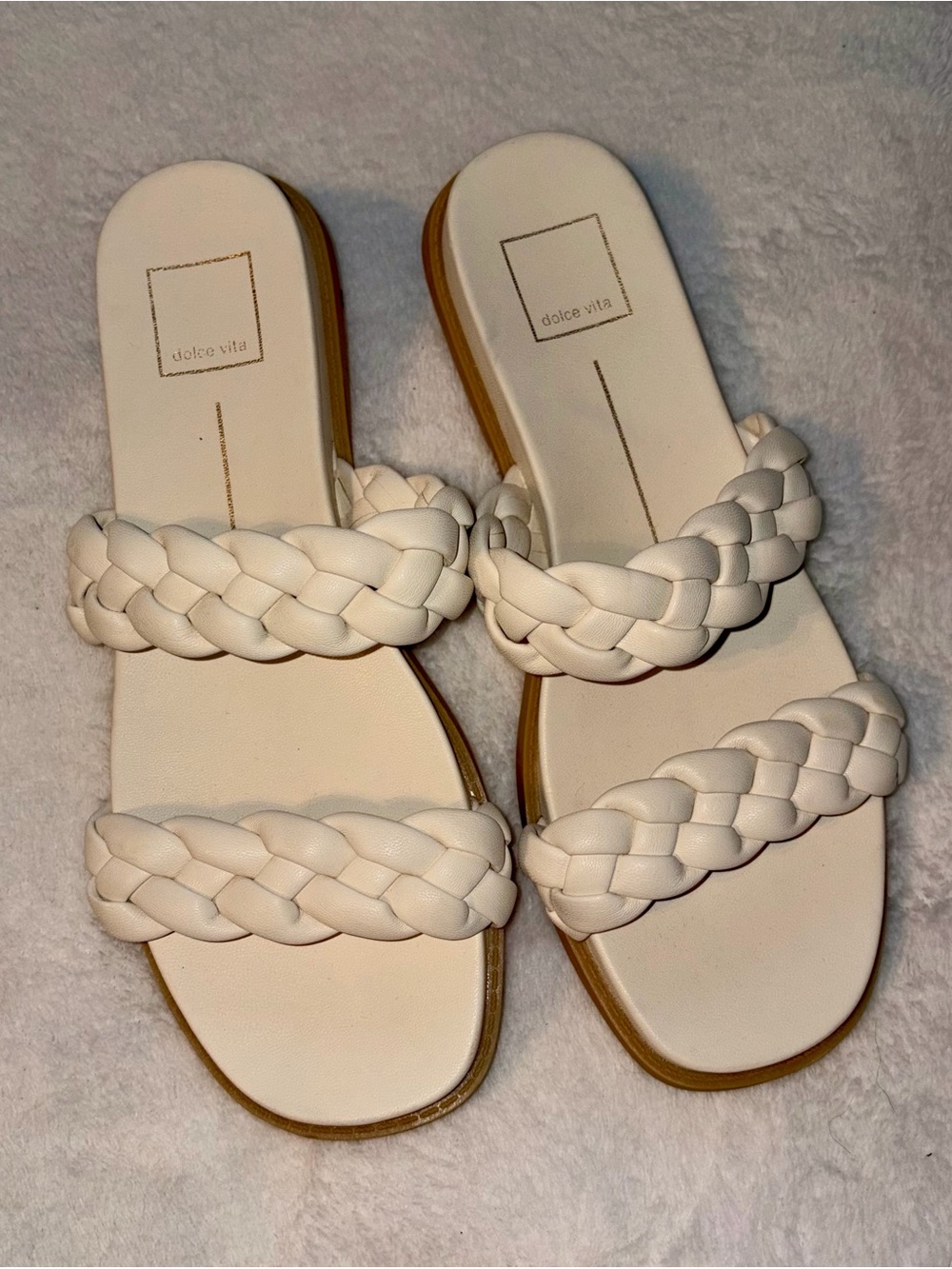 Dolce Vita Cream Braided Sandals sz 9.5